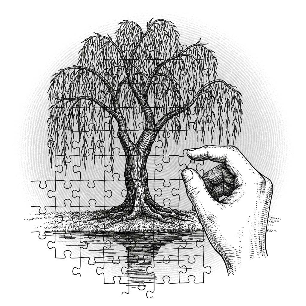 Puzzle tree showing how app components connect